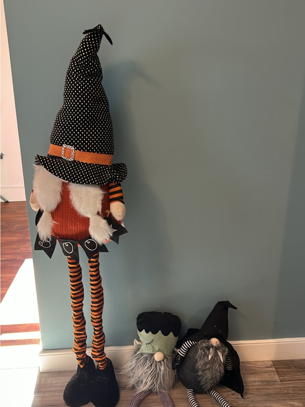 Halloween Witch Gnome Costume Decor in Black and Orange